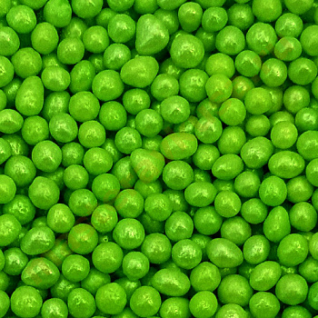 Посыпка Шарики зерновые Жемчуг  ЗЕЛЕНЫЙ (5-7мм) в сахарной глазури, 70 гр