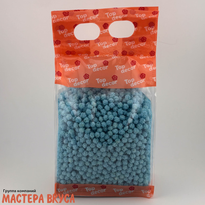 Посыпка САХАРНЫЕ ПОМПОНЫ голубые, 300 гр