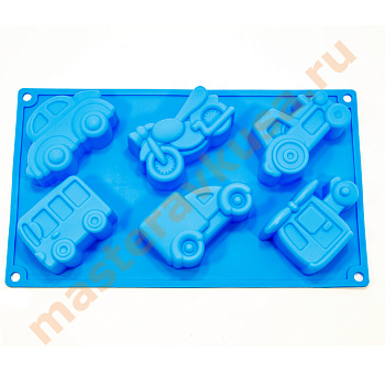 Форма силиконовая ТРАНСПОРТ, (6 ячеек) 30*17,3*5 см