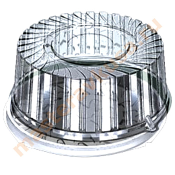 Контейнер круглый,  D280  h105 мм  (комплект дно КОРИЧН/крышка), УК-280