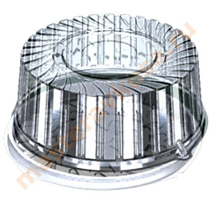 Контейнер круглый,  D280  h105 мм  (комплект дно КОРИЧН/крышка), УК-280