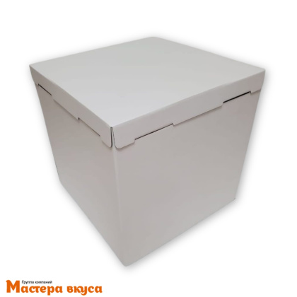Короб для торта без окна 300*300*300 мм, белый (3-Д) ЭК