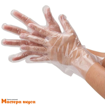 Перчатки полиэтиленовые одноразовые КОМФОРТ (M), упак 100 шт.