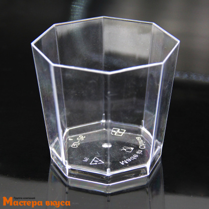 Креманка-стаканчик ВОСЬМИГРАННИК, 160 мл, D70мм h66мм, (пластик)