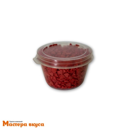 Посыпка СЕРДЕЧКИ красные (мини), 25 гр 