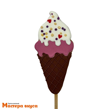 Топпер имбирный пряник "Рожок мороженое", ~13,5*6,5 см, 50 гр