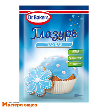 Глазурь для декора Dr.Bakers ГОЛУБАЯ, 90 гр