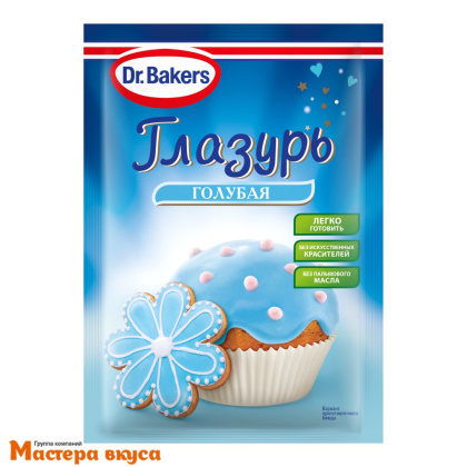 Глазурь для декора Dr.Bakers ГОЛУБАЯ, 90 гр