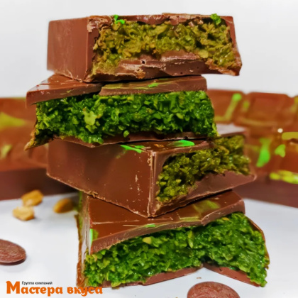 Форма для шоколада пластиковая, плитка ДУБАЙСКИЙ ШОКОЛАД мини, 95*45 мм, 2 ячейки