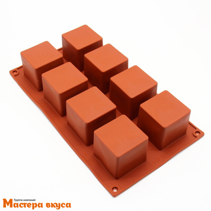 Форма силиконовая КУБ, ячейка 50*50 мм, (8 ячеек) 26*15 см