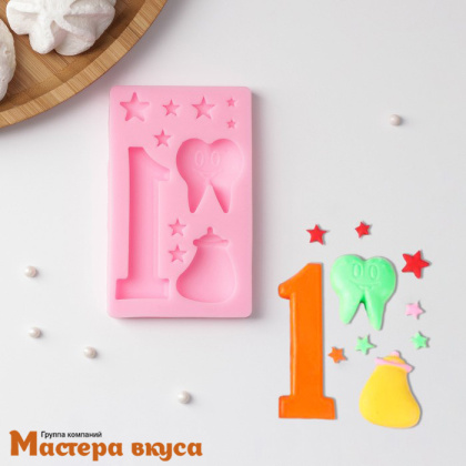 Молд силиконовый МОЛОЧНЫЙ ЗУБ, 10,3*6,5*1,1 см