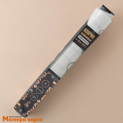 Коврик силиконовый с разметкой 38*28 см, армированный "Эклер"