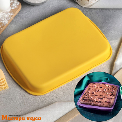 Форма силиконовая ПИРОГ-ПРОТИВЕНЬ (прямоугольный), 27*18,5см h~3см