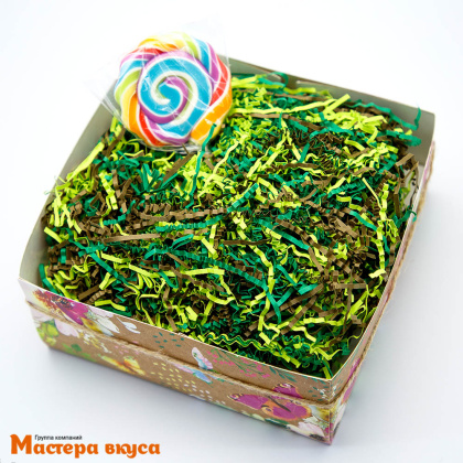 Бумажный наполнитель декоративный,  Микс ЗЕЛЕНЫЙ ХАККИ (милитари) 614, 50гр