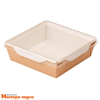 Упаковка с прозрачной крышкой ECO OPSALAD 900мл (135*135*50 мм) (для бенто-торта и моти)