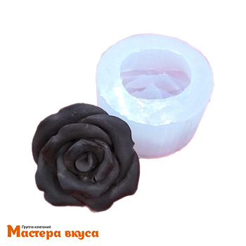 Молд силиконовый  3D РОЗА, изд d48мм h30 мм (~32гр)