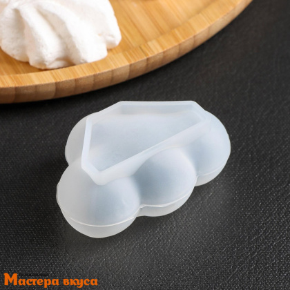 Молд силиконовый  3D ОБЛАКО, изд 6*6*h2,5 см (шоколад~10гр)