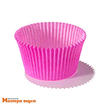 Капсула бумажная для конфет, d-3см h-1,8см,  ФУКСИЯ круглая, (упак ~65-70шт)