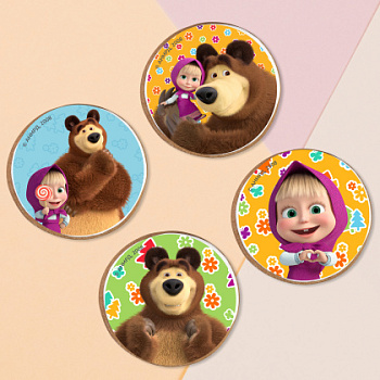 Фотопечать Маша и Медведь, для печенья, № 109