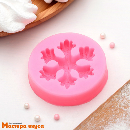 Молд силиконовый СНЕЖИНКА,  6,7*6,7 см