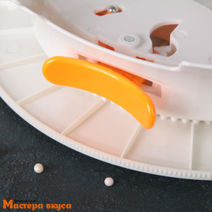 Подставка для торта вращающаяся, пластик, D-30,5см  h-8см, с разлиновкой (Поворотный стол)