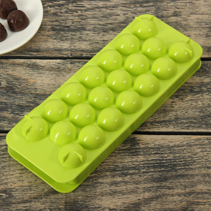 Форма для кейкпопсов и леденцов пластиковая СФЕРА  2 части, d-30мм (20 ячеек) 24,5* 9*3,5 см