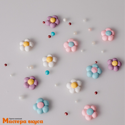 Сахарная фигурка (набор) ЦВЕТЫ средние №5, d~2,5см, набор 15-20 шт