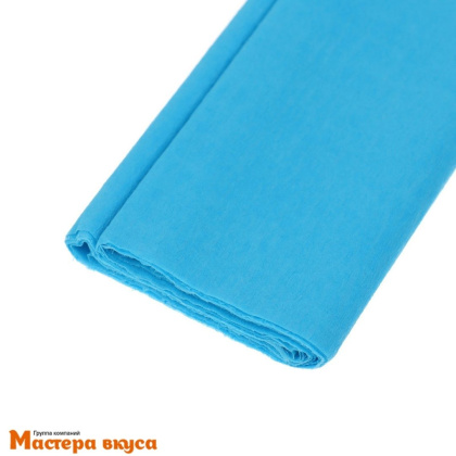 Бумага упаковочная гофрированная Голубая, 30 гр, ш-50см, 2м
