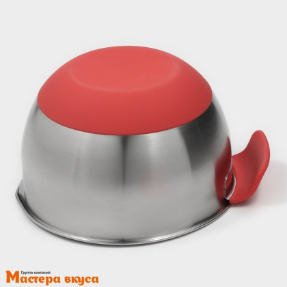 Миска кухонная из нержавеющей стали противоскользящая с ручкой 2 л, d-22 см