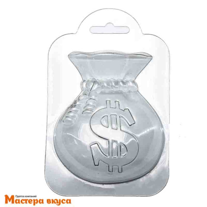 Форма для шоколада пластиковая МЕШОК ДОЛЛАРОВ 100*82*29мм