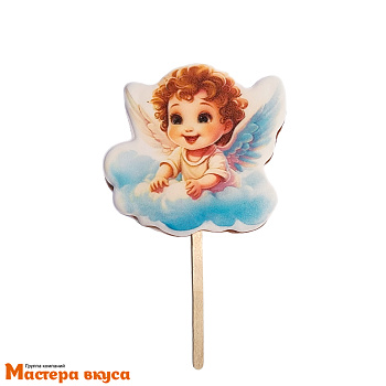 Топпер имбирный пряник "Ангел на облаке", ~9.5*8,5 см, 50 гр