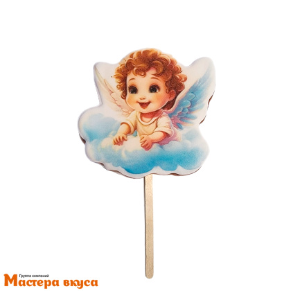 Топпер имбирный пряник "Ангел на облаке", ~9.5*8,5 см, 50 гр