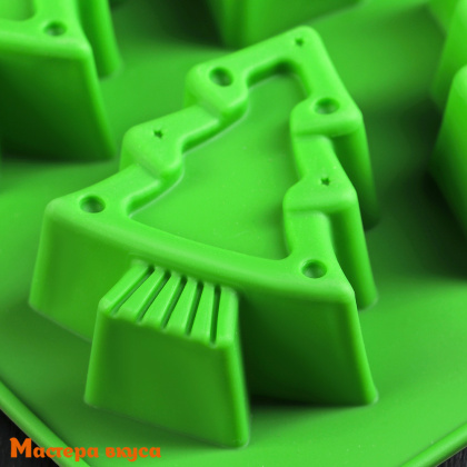 Форма силиконовая ЕЛОЧКИ, (4 ячейки) 18*18*3 см 