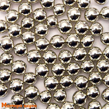 Украшение сахаристое Шарики металл Серебряные d7мм, 50 гр