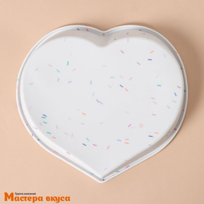Форма силиконовая СЕРДЦЕ, d25*23 h3,5 см 