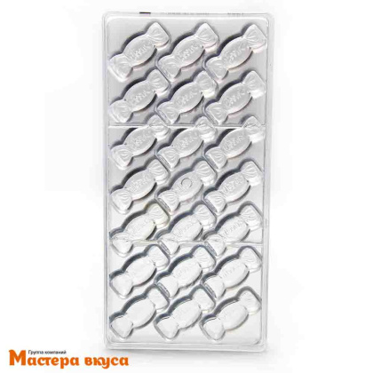 Форма поликарбонатная для шоколада КОНФЕТКА, (21 ячейка) 13.5*27.5 см, Сhocolate World (Бельгия)