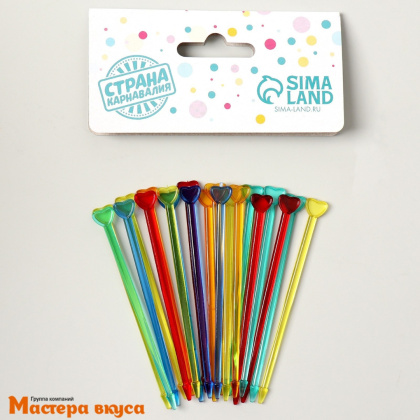 Шпажки "Стрела амура", пластик, 8,5 см (набор 24 шт)