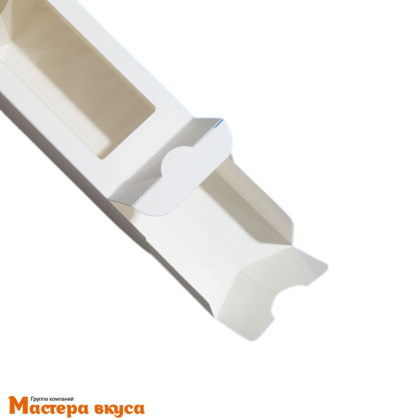 Упаковка для макаронс  6 шт, с окном 180*55*55 мм (белая), ForGenika МВ 6