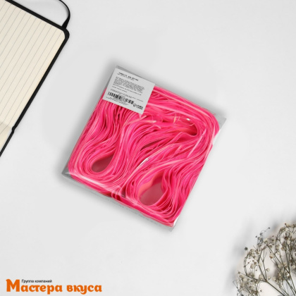 Бант-шар  РОЗОВЫЙ с органзой, (ш 5 см) d~15 см