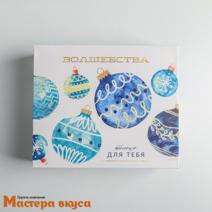 Упаковка для сладостей 17*20*6 см  (Новогодние шары)