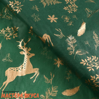 Бумага упаковочная тишью  "Зимнее настроение" 50*66 см (упак 5листов) 