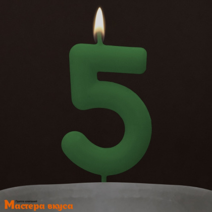 Свеча-цифра "Светящаяся"  (h- 5,8см) - 5