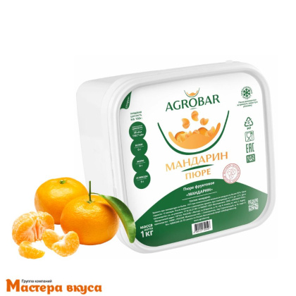 Пюре замороженное МАНДАРИН без сахара AGROBAR 1 кг