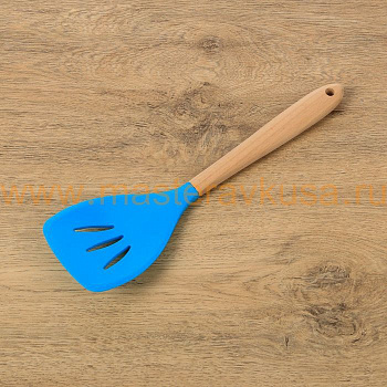 Лопатка силиконовая с прорезями 29,5*8 см, "Эко"