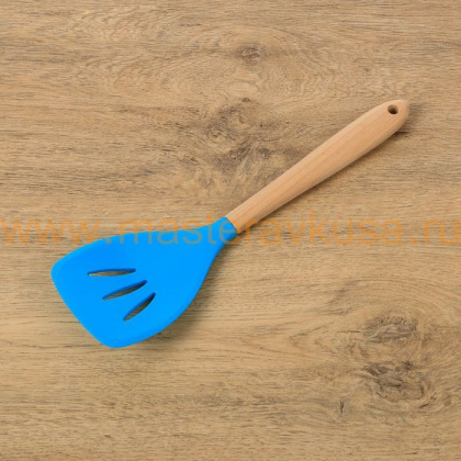 Лопатка силиконовая с прорезями 29,5*8 см, "Эко"