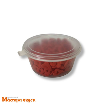 Посыпка СЕРДЦА красные двойные с наклоном, 25 гр 