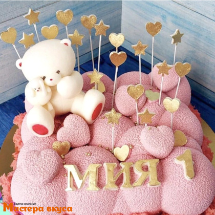 Форма для леденцов силиконовая СЕРДЕЧКИ МИНИ, под проволоку, (12 ячеек) d~1,5 см