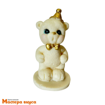 Фигурка из шок. глазури "Мишка задувает свечу", h~6,5 см