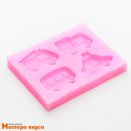 Молд силиконовый ТРАНСПОРТ, 4 ячейки, 8*16,5*1,1 см