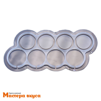 Форма для леденцов силиконовая  погремушка КРУЖКИ, (8 ячеек) d 5 см